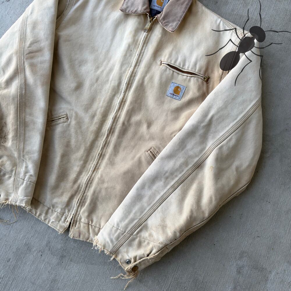 Carhartt faded brown Detroit work wear jacket - Picture 4 of 8